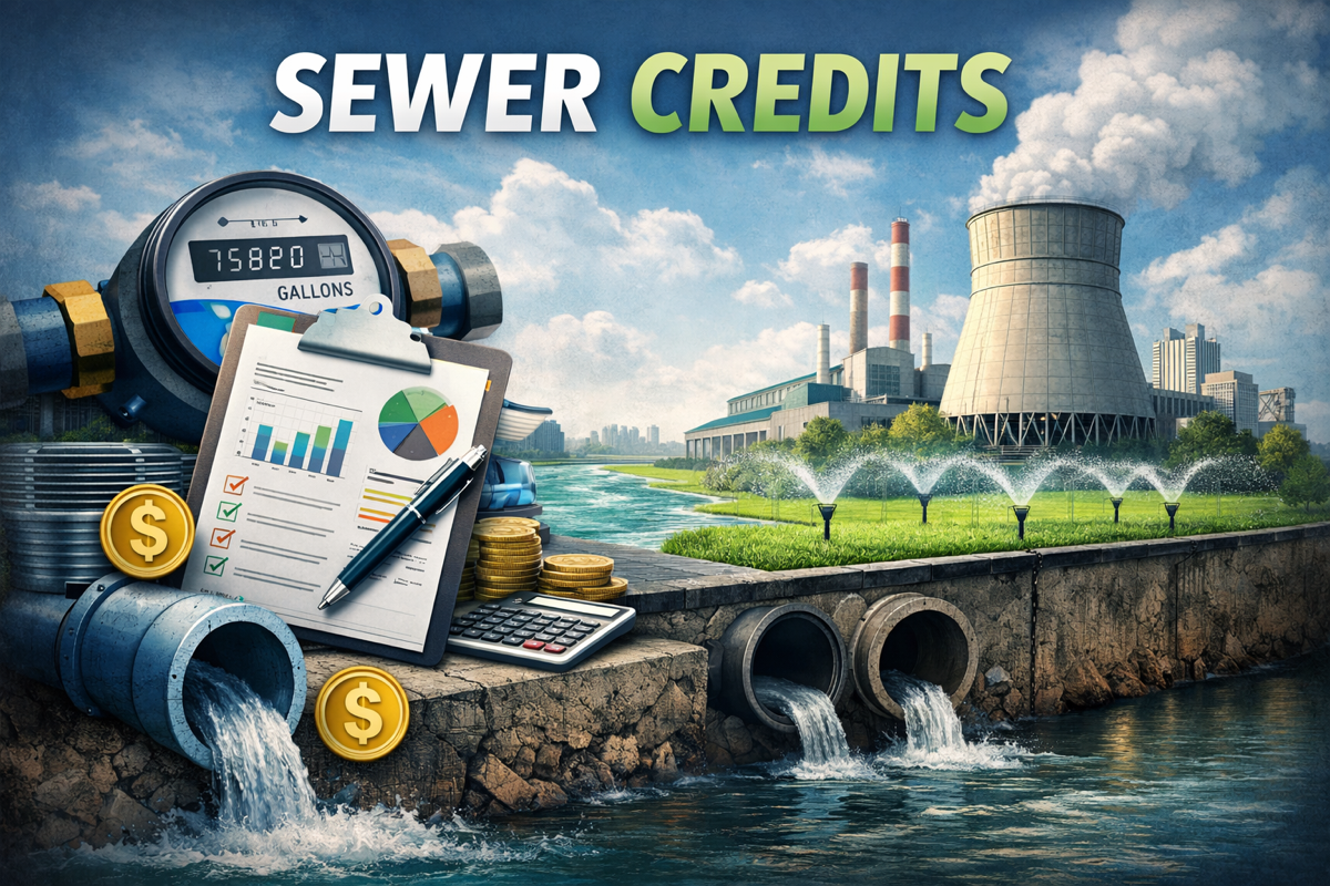 How to calculate sewer credit savings