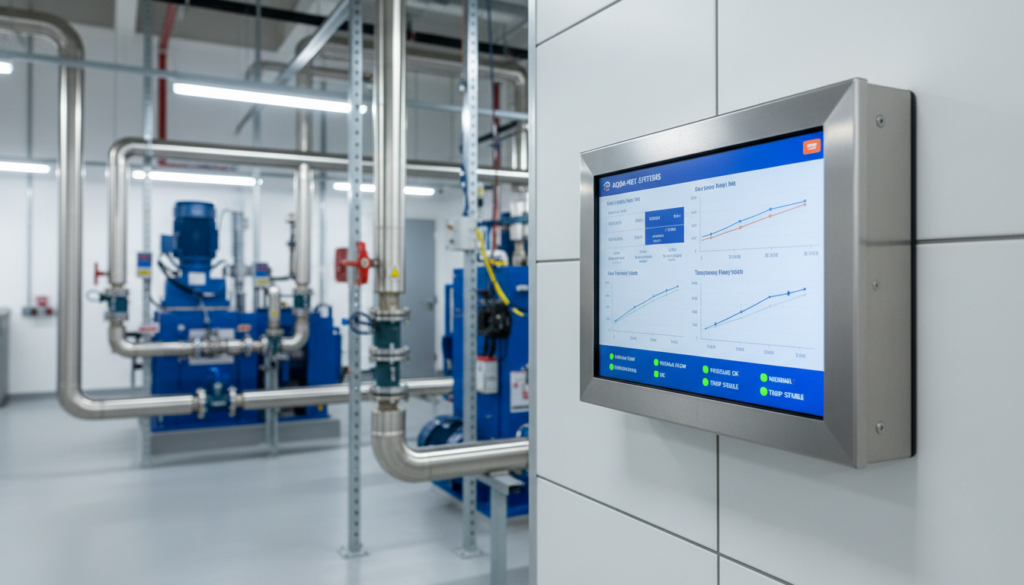 IoT water monitoring dashboard display - water monitoring ROI