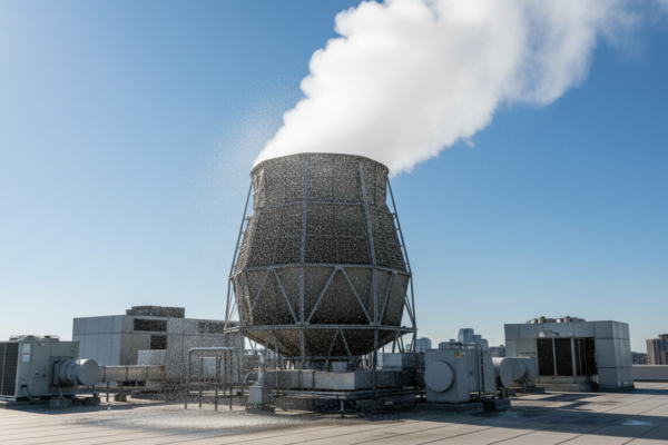 Cooling tower evaporation plume