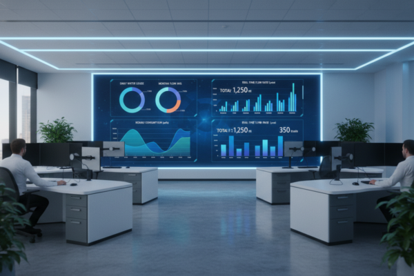 Building management system water monitoring dashboard