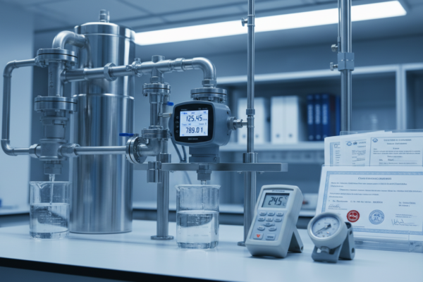 Water meter calibration equipment in laboratory