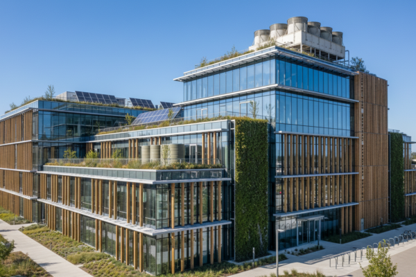 Modern LEED-certified commercial building exterior